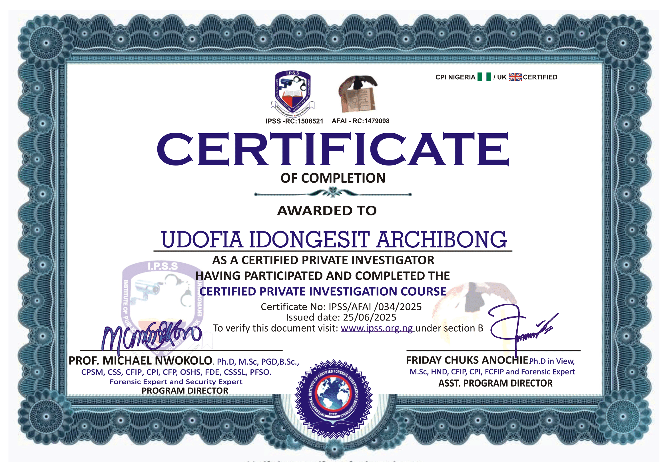 Certificate 34